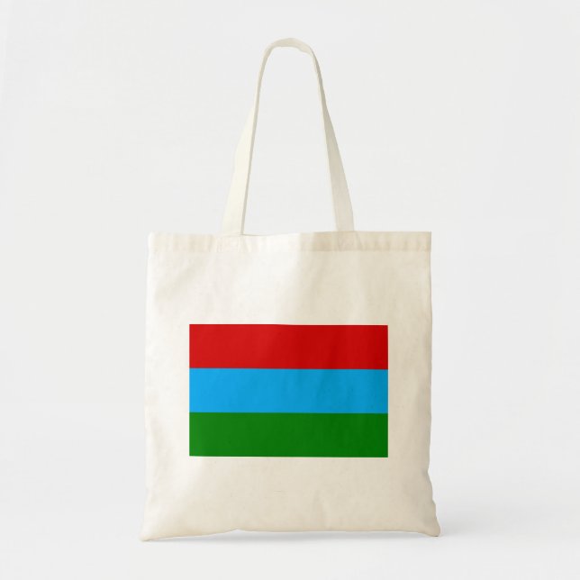 Tote Bag Drapeau de la République de Karelia (Devant)
