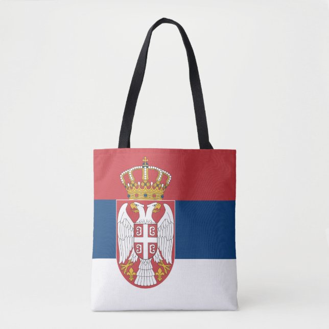 Tote Bag Drapeau de la Serbie (Devant)