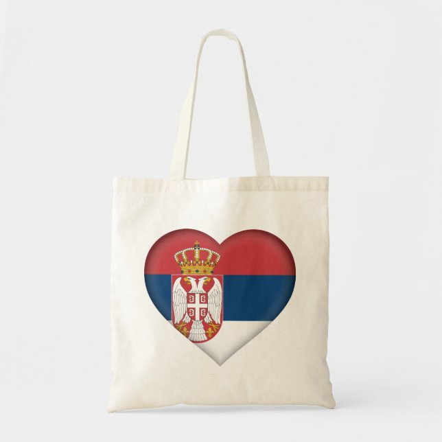 Tote Bag Drapeau de la Serbie (Devant)