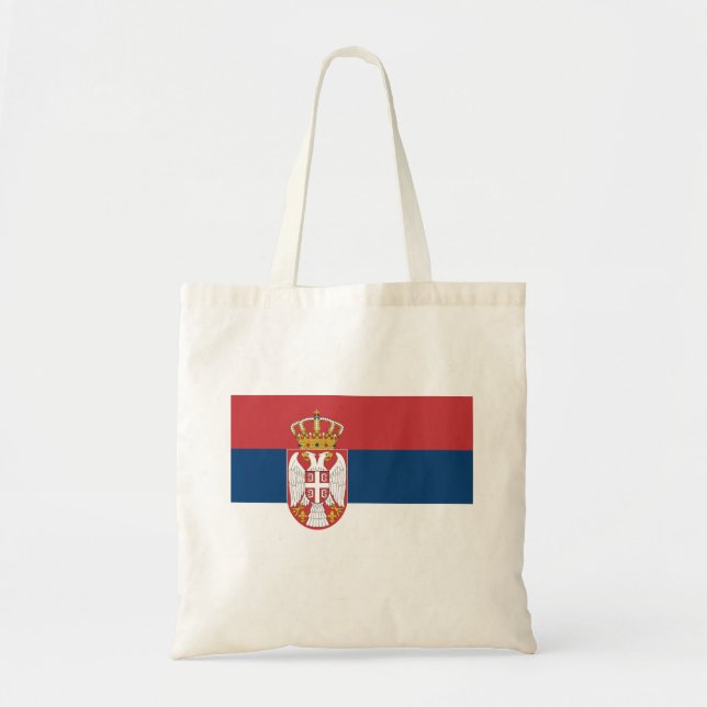Tote Bag Drapeau de la Serbie (Devant)