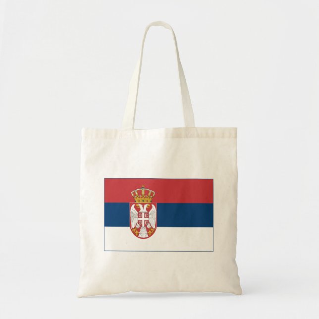 Tote Bag Drapeau de la Serbie (Devant)