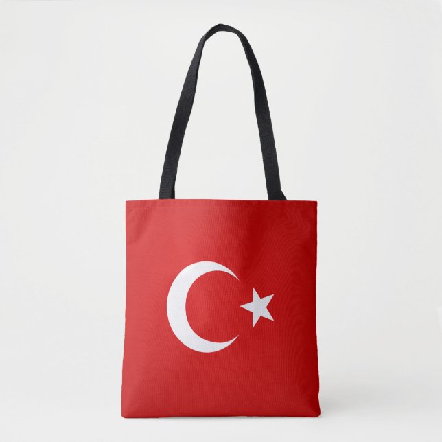 Tote Bag Drapeau de la Turquie cool (Devant)