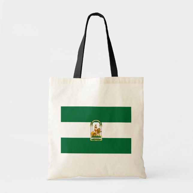 Tote Bag Drapeau de l'Andalousie, Espagne (Devant)