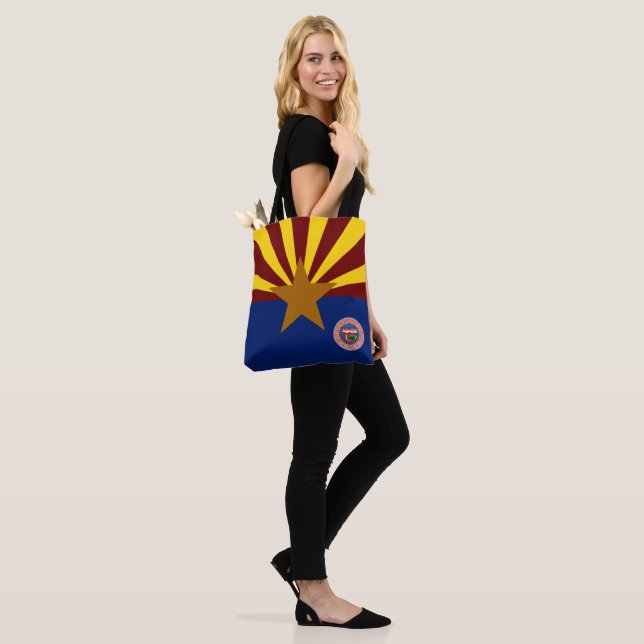 Tote Bag Drapeau de l'Arizona (Sur le modèle)
