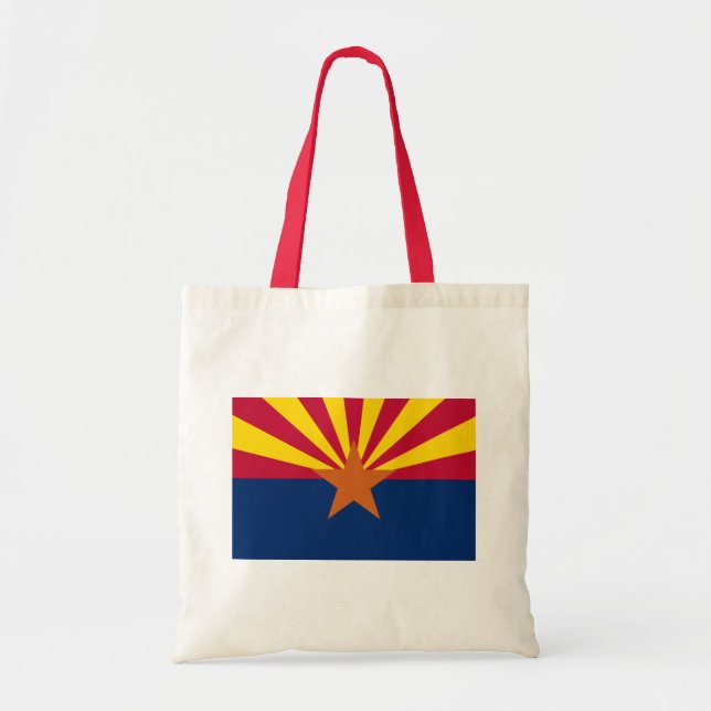 Tote Bag Drapeau de l'Arizona : Soleil couchant de l'étoile (Devant)