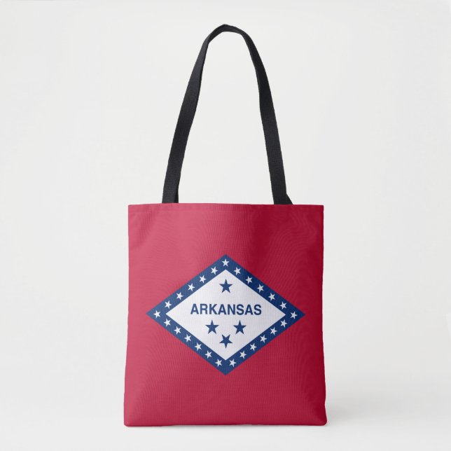 Tote Bag Drapeau de l'Arkansas (Devant)