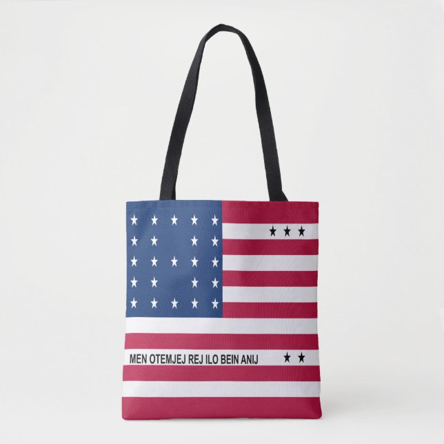 Tote Bag Drapeau de l'atoll de Bikini patriotique (Devant)