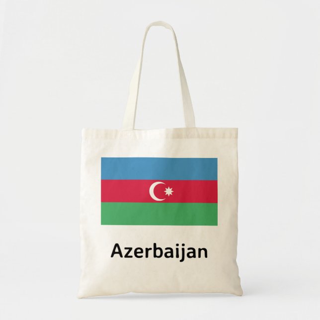 Tote Bag Drapeau de l'Azerbaïdjan (Devant)