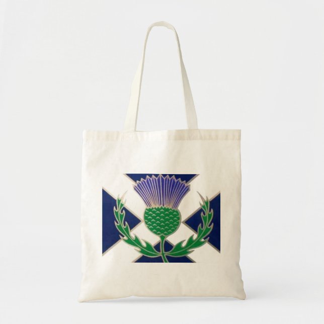 Tote Bag Drapeau de l'Ecosse et de chardon (Devant)
