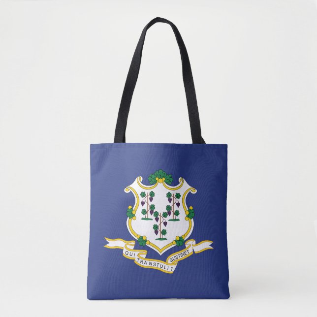 Tote Bag Drapeau de l'État du Connecticut (Devant)