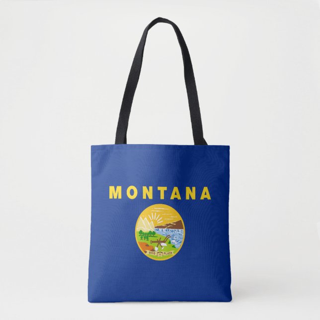Tote Bag Drapeau de l'État du Montana (Devant)