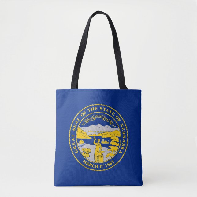 Tote Bag Drapeau de l'État du Nebraska (Devant)