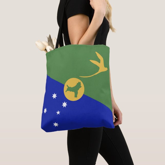 Tote Bag drapeau de l'Île Christmas (De près)
