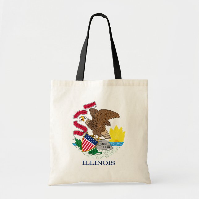 Tote Bag Drapeau de l'Illinois (Devant)