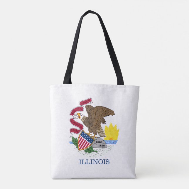 Tote Bag Drapeau de l'Illinois (Dos)