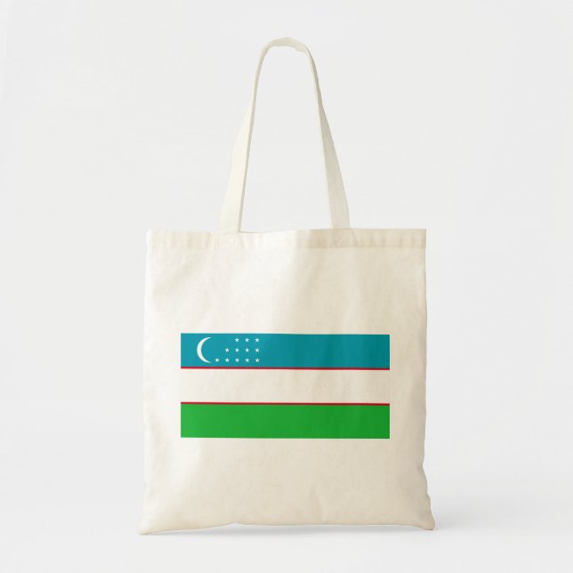 Tote Bag Drapeau de l'Ouzbékistan (Devant)