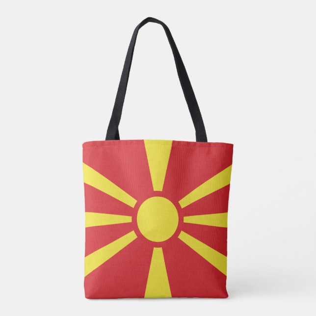 Tote Bag Drapeau de Macédoine du Nord (Dos)