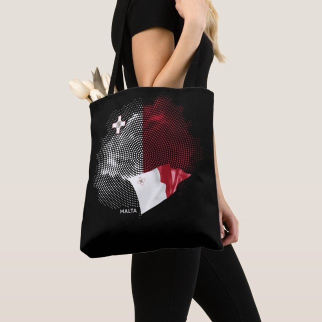 Tote Bag drapeau de Malte (De près)