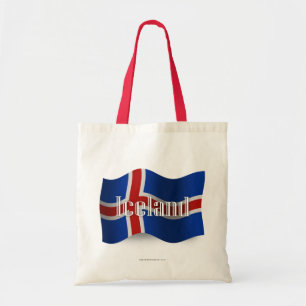 Tote Bag Drapeau de ondulation de l'Islande
