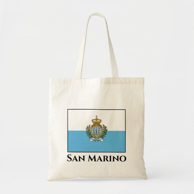 Tote Bag Drapeau de Saint-Marin (Devant)