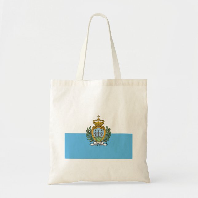 Tote Bag Drapeau de Saint-Marin (Devant)