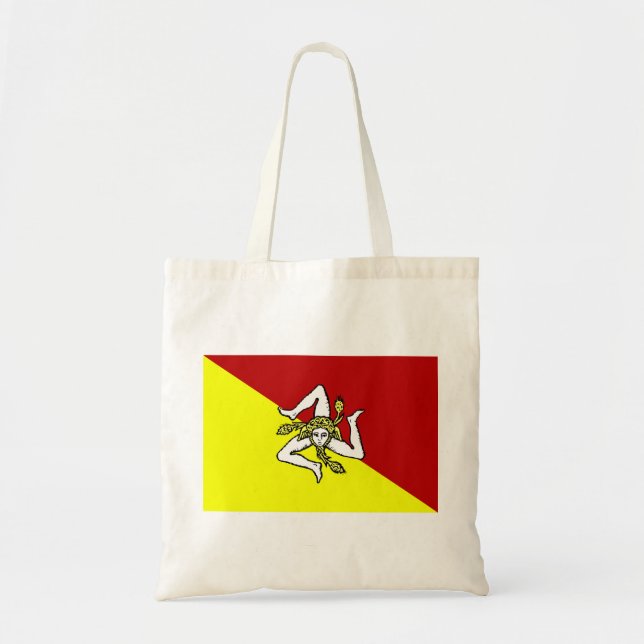 Tote Bag Drapeau de Sicile (Devant)