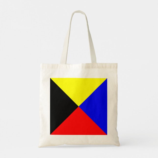 Tote Bag Drapeau de signalisation maritime ICS Zoulou (Dos)