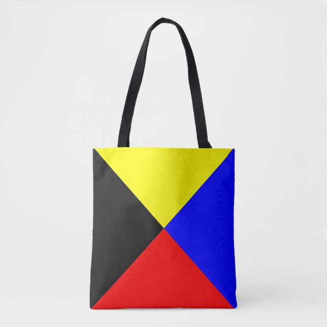 Tote Bag Drapeau de signalisation maritime Zulu ICS (Devant)