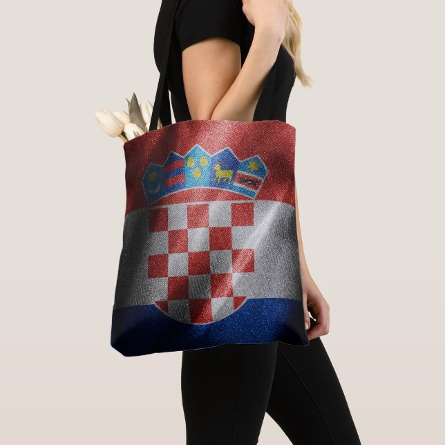 Tote Bag Drapeau de soie croate (De près)