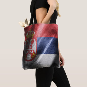 Tote Bag Drapeau de soie serbe