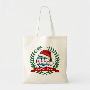 Tote Bag Drapeau de sourire de Chicago de style de Noël