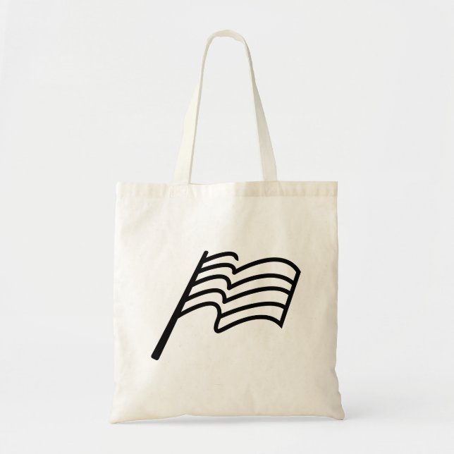 Tote Bag Drapeau de sport de course minimal agitant (Devant)