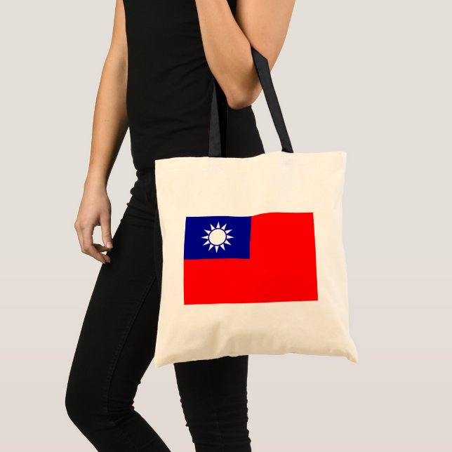 Tote Bag Drapeau de Taïwan : République de Chine, Taipei ch (Devant (produit))
