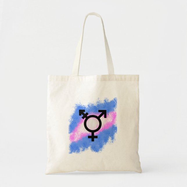 Tote Bag Drapeau de transition de style de projection (Devant)