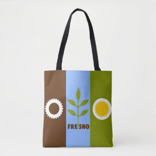 Tote Bag Drapeau de ville de Fresno, la Californie