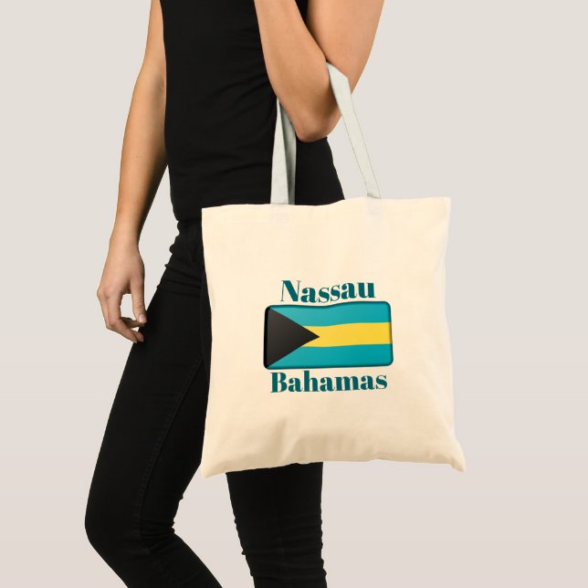 Tote Bag Drapeau des Bahamas de Nassau (Devant (produit))