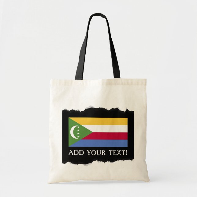 Tote Bag Drapeau des Comores (Devant)