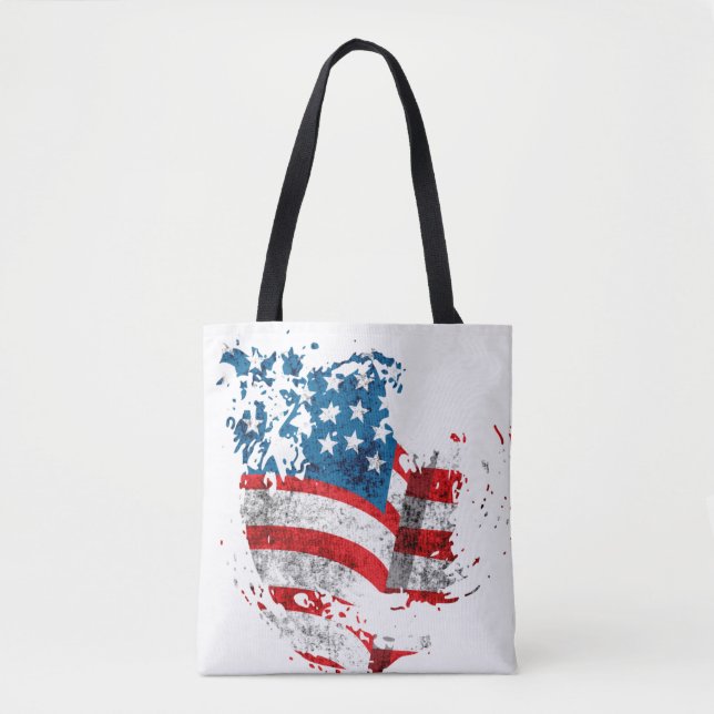 Tote Bag drapeau des États-Unis (Devant)