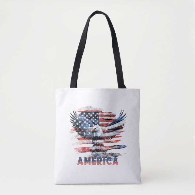 Tote Bag Drapeau des États-Unis. Amérique (Devant)