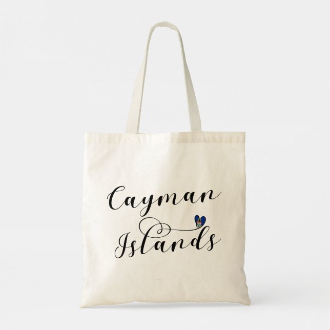 Tote Bag Drapeau des îles Caïmans Coeur, îles Caïmans (Dos)