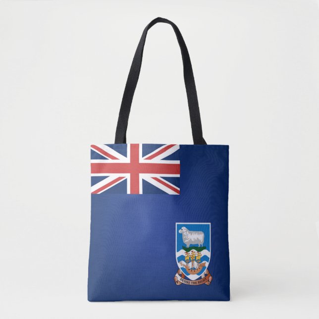Tote Bag Drapeau des îles Falkland cool (Devant)