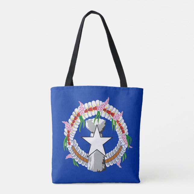 Tote Bag Drapeau des Îles Mariannes du Nord (Dos)