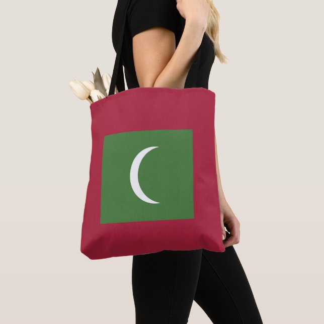 Tote Bag Drapeau des Maldives (De près)