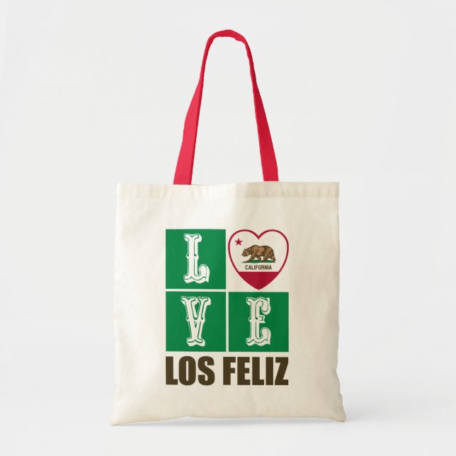 Tote Bag Drapeau d'État de Californie Coeur Los Feliz (Devant)