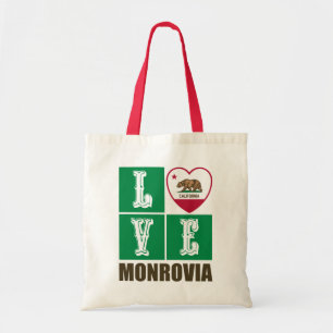 Tote Bag Drapeau d'État de Californie Coeur Monrovia