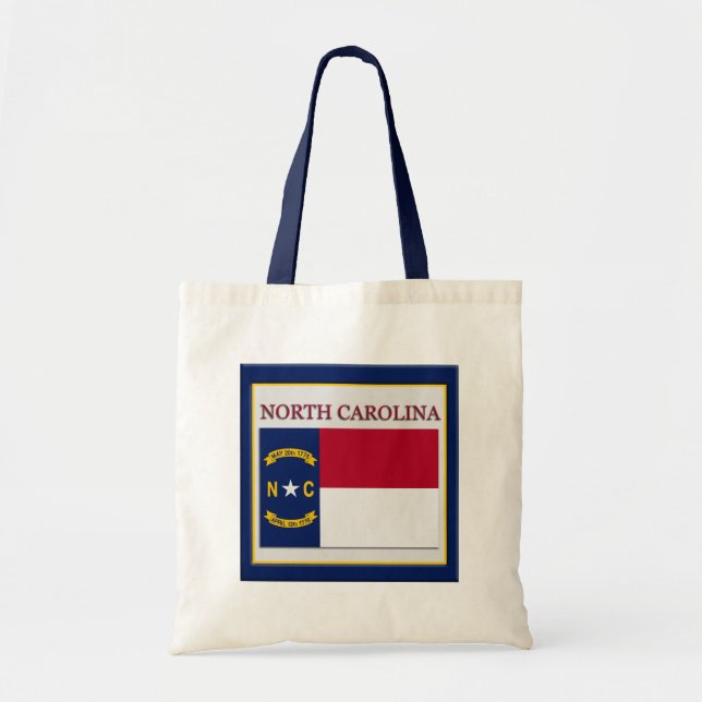 Tote Bag Drapeau d'État de Caroline du Nord Design Budget S (Devant)