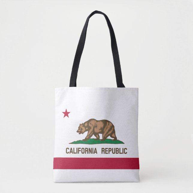 Tote Bag Drapeau d'État de la République de Californie (Devant)