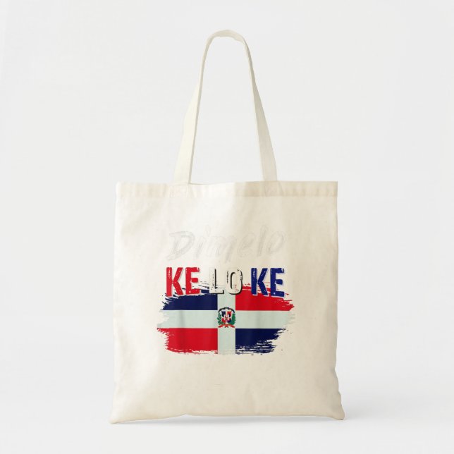 Tote Bag Drapeau Dimelo Ke Lo Ke République dominicaine 711 (Devant)