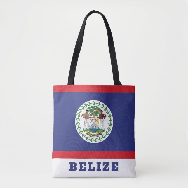 Tote Bag Drapeau du Belize (Devant)