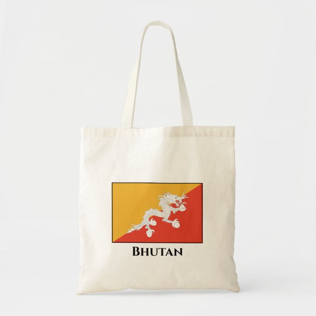 Tote Bag Drapeau du Bhoutan (Devant)